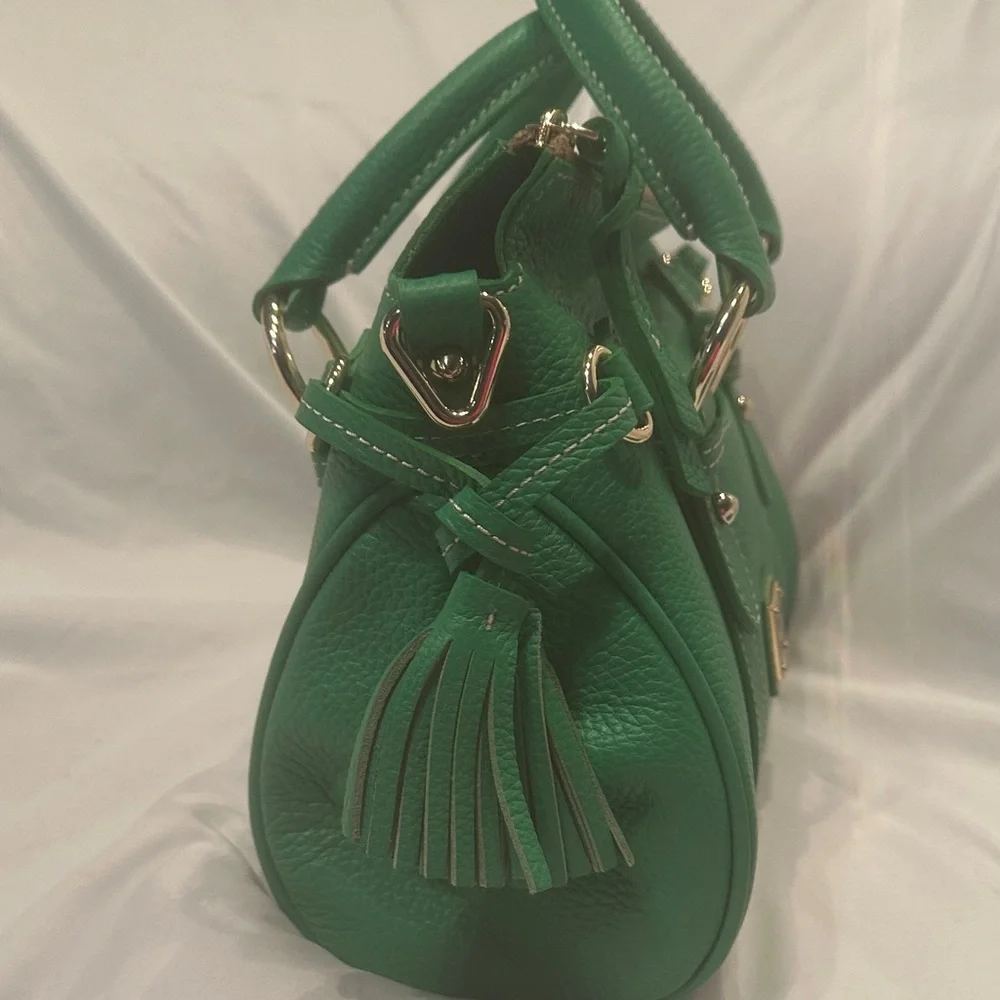 Dooney & Bourke Vibrant Green Satchel with Wallet - Picture 6 of 14